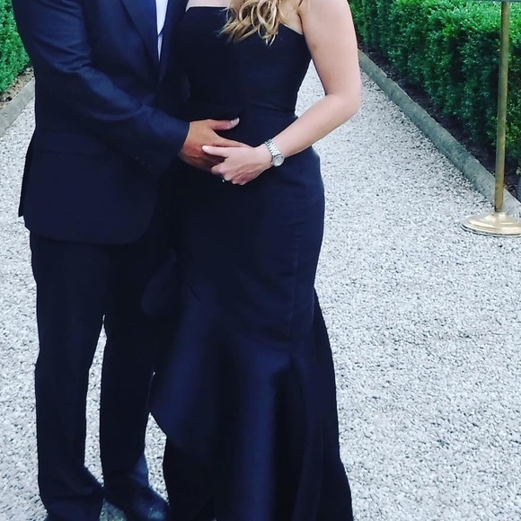 fame and partners cutout mermaid gown